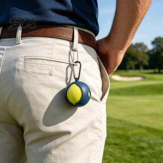 Golf Ball Travel Case Silicone Cover with Carabiner, Portable Standard Holder, Scratch-resistant Carrier Protective Sleeve, Accessories, Gift
