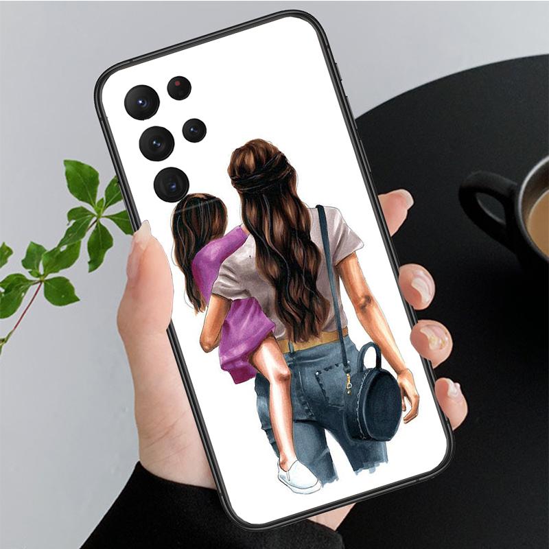 Чехол для телефона Мама Мама Дочь Сын для Samsung Galaxy A35 A55 A54 A15 A25 A05s A05 A22 A24 A52 A33 A34 M34 M14 M54 M23