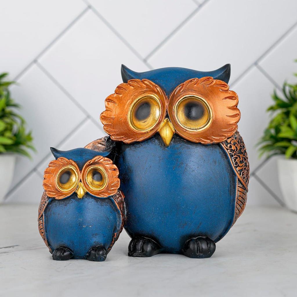 Owl Statue for Good Luck Showpiece Home Decor Items for Living Room and Gifts