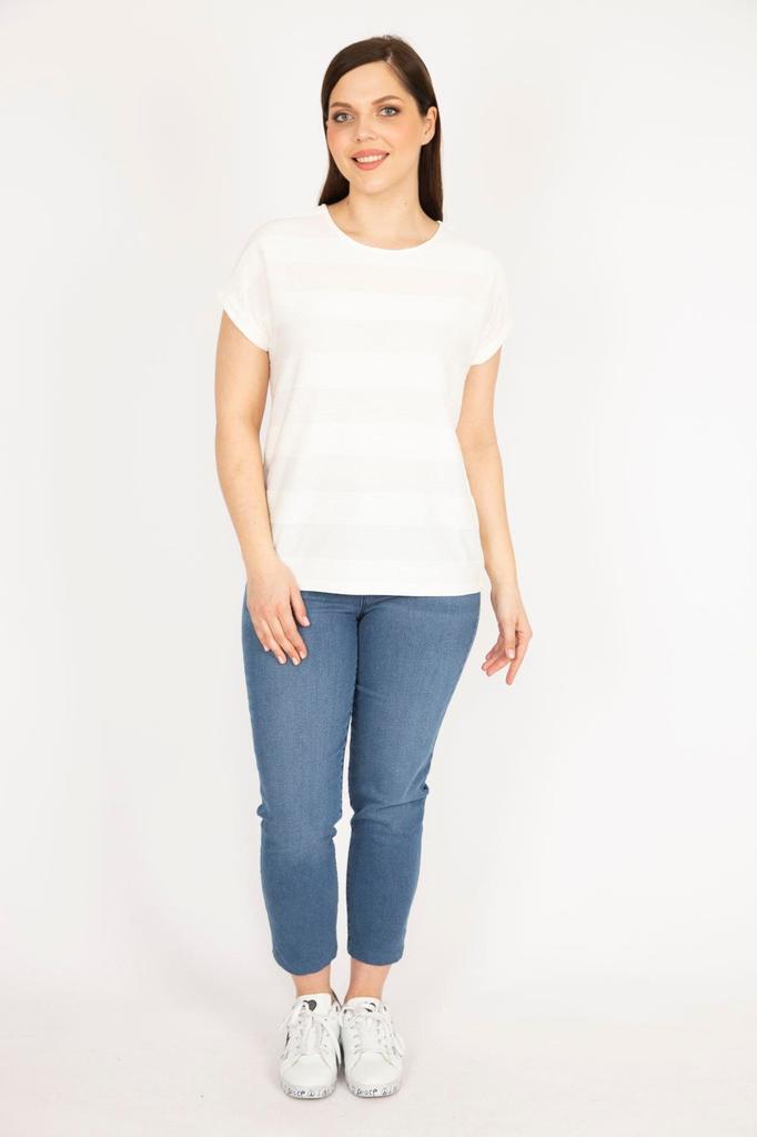 Женская блузка большого размера Bone Плюс размер Блузка с двойным рукавом с собственным узором