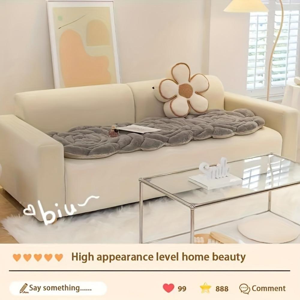 Чехол для дивана в стиле бохо, стеганый, короткий, толстый, плюшевый, нескользящий, защитный чехол для дивана, подходящий для домашних животных, чехол для мебели, для кресла или 4-местного дивана