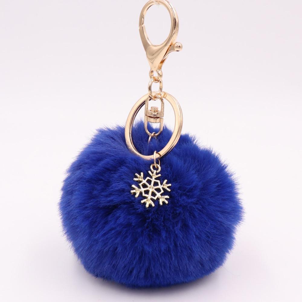 Bag Charm Pompom Pendant Fluffy Plush Ball Keyring Fashion Fur Ball Key Chain Women Girls