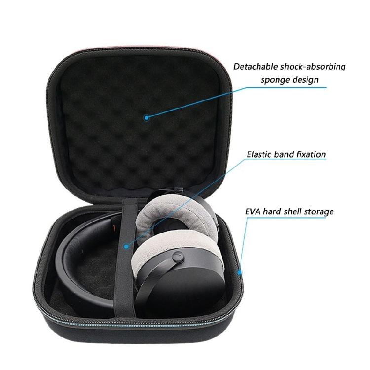 Дорожный чехол-органайзер для наушников Travel Headphone Travel Case для DT700 Professional X Амортизирующий корпус из ЭВА Мягкая внутренняя отделка Детали Черный