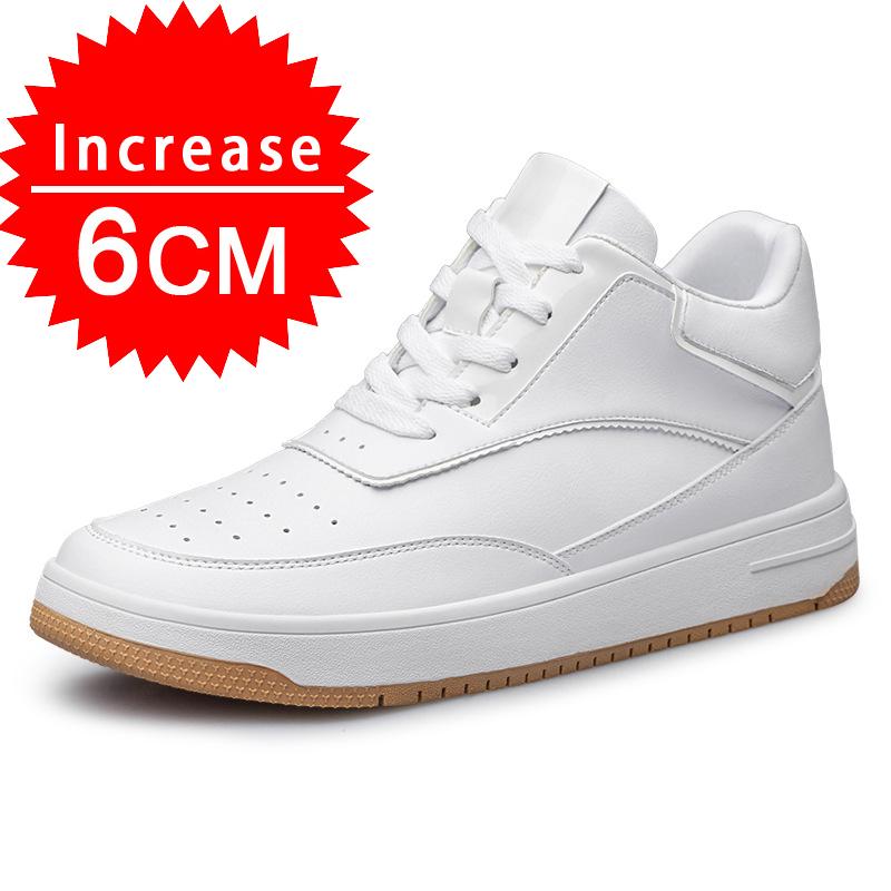 2024 Мужские кроссовки из натуральной кожи, увеличивающие рост, невидимые дышащие кроссовки, увеличивающие рост, 8/10 см, мужские повседневные модные кроссовки