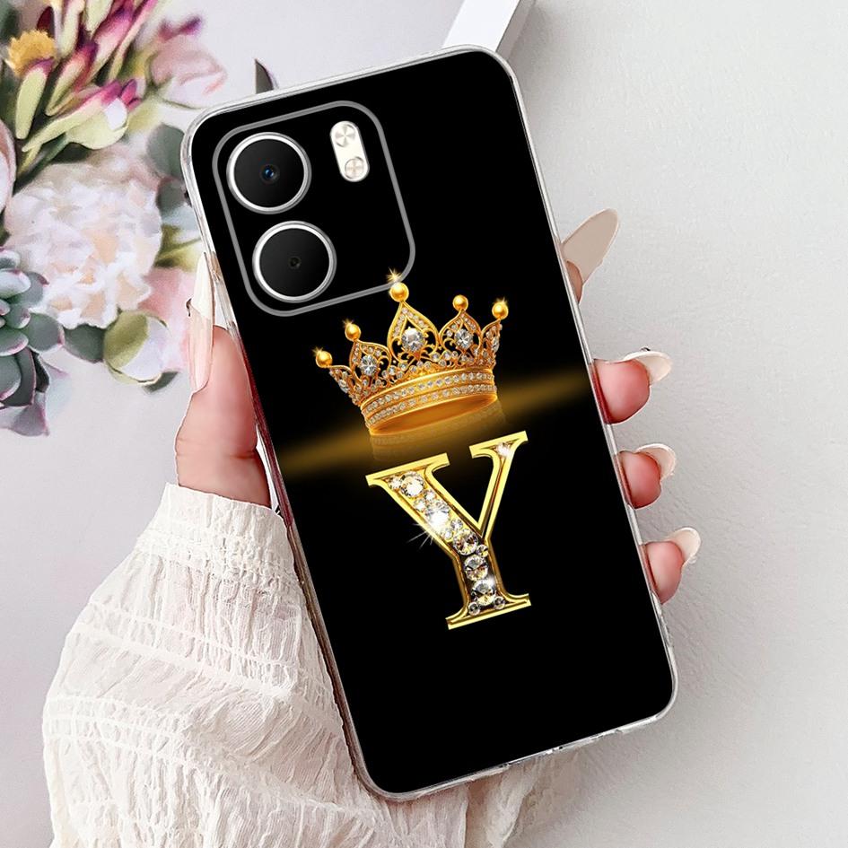 Для OPPO A5x 4G Чехол CPH2725 Обложка Роскошные Буквы Короны Мягкий Силикон Прозрачные Чехлы для Телефона Для OPPO A5x Coque A 5x 2025 Funda