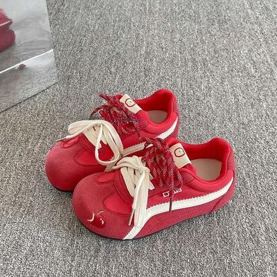 Милые туфли для моральной подготовки в стиле инс, женские, 2025, новые, весна-лето, дышащие, на тонкой подошве, ретро, повседневные, маленькие белые туфли для женщин