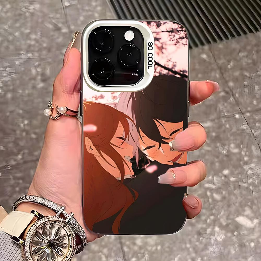 Чехол для телефона с персонажами аниме Horimiya для IPhone 17 Pro Max 16 Pro Max 15 14 13 11 12 Mini Xs X Xr 7 8 Plus Se Серебристая крышка