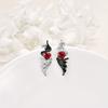 Angel Devil Earrings Demon Angel Wings Black White Drop Earrings Jewelry Neutral Style Jewelry Suitable For Daily Travel Wear
