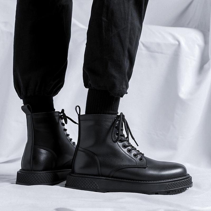 Мужские роскошные модные мотоциклетные ботинки дизайнерская обувь для вечеринки ночного клуба платье ковбойские ботинки из натуральной кожи платформа до щиколотки ботильоны