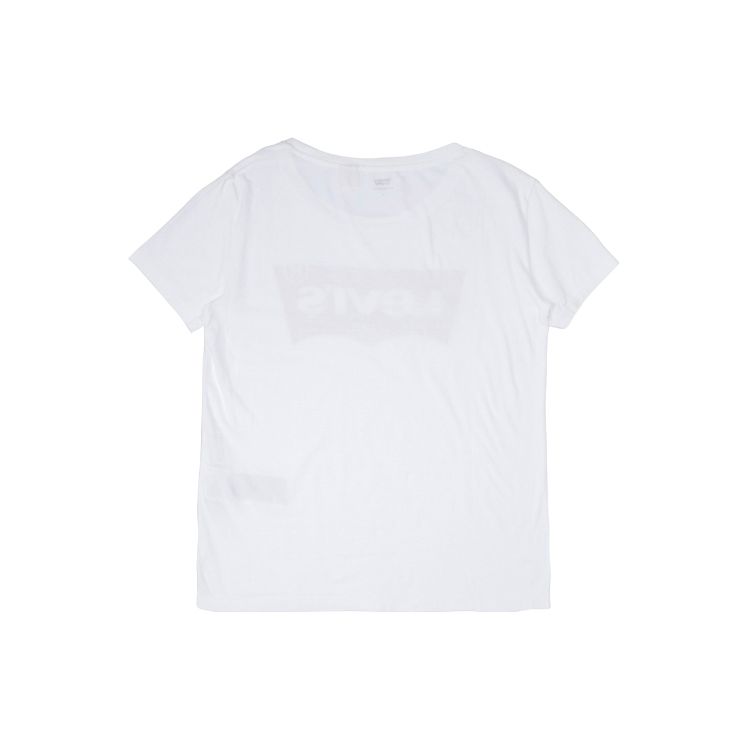 Levis Logo Print Round Neck T-Shirt Women Tops White 17369-0053