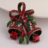 1PC/2PCS Vintage Christmas Brooch Pin Bells Bows Design Premium Corsage Fashion Party Jewelry Creative Holiday Gift For Women Girls