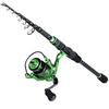 Комбинированные удочки Телескопическая удочка 14BB Металлическая спиннинговая катушка Удочки для ловли окуня и форели
