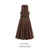 Kaslead New Arrival Women's Clothing Fashion Style Fashion Minimalist with Belt Midi Skirt Dress 5029101