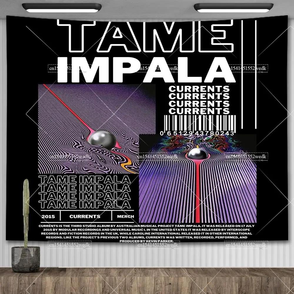 Tame Impala Currents Музыкальный альбом Плакаты Настенные гобелены Плакат рок-группы Мемы Для спальни Домашний декор Эстетические флаги
