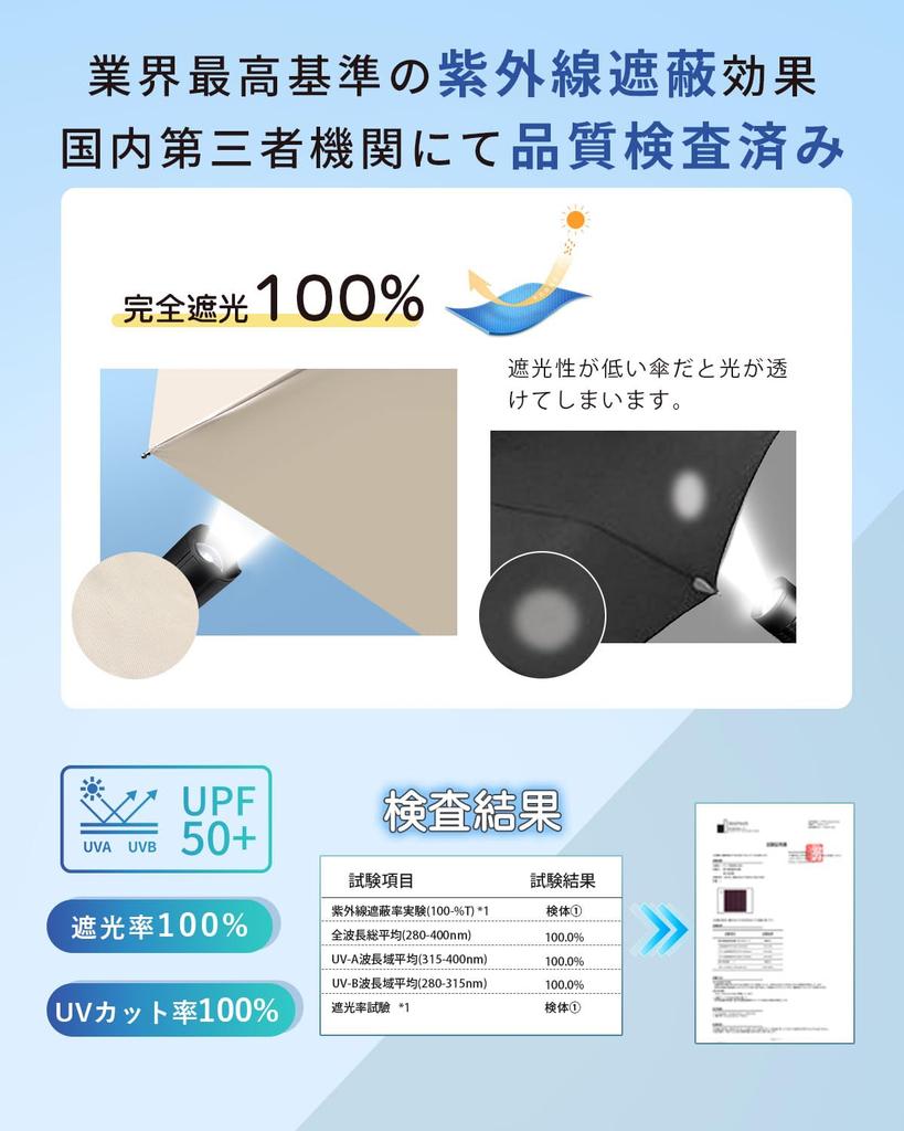 Parasol with UV Complete Light and Heat Automatic Opening and Compact Folding UV Windproof and Suitable for Both Sunny and Rainy Durable Fiberglass