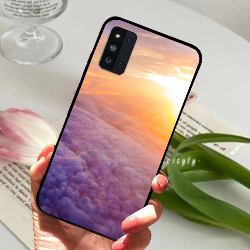 Силиконовый чехол для Samsung F52 5G Милое животное ТПУ Черная крышка для телефона для Samsung Galaxy A52 4G 5G M52 Геометрический Fundas Бампер