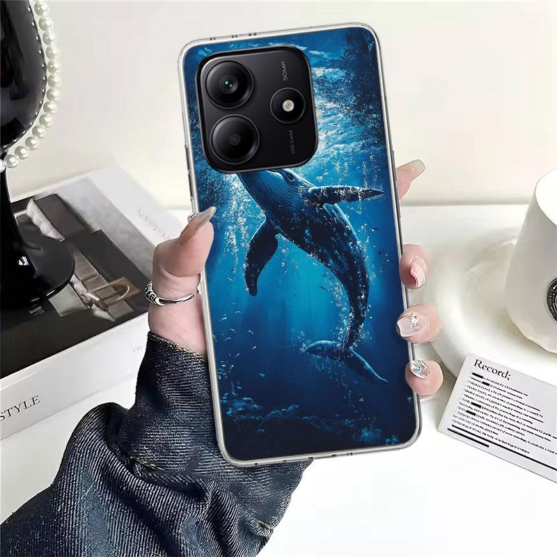 Горбатый кит Морской гигант Мягкий чехол для телефона Для Xiaomi Redmi Note 15 14 14S 13 12 Pro Plus 12S 11 11S 11E 10 10S 11T 5G Fundas Coqu