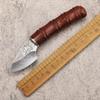 Нож для выживания из дамасской стали VG10, ручка из желтого сандалового дерева, фиксированное лезвие, портативный нож для резки фруктов для кемпинга
