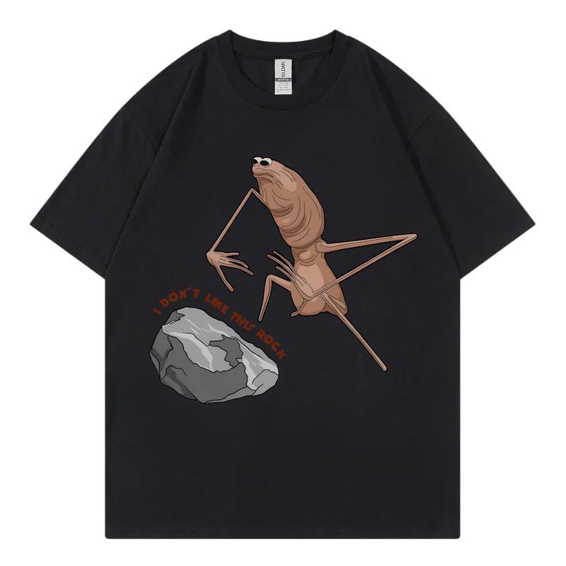 I Dont Like This Rock Marcus The Worm Funny Meme Tshirt Mens Women Casual Short Sleeve Tshirts High Quality Fashion T Shirts