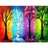 5D DIY Алмазная картина Красочный пейзаж Дерево Алмазная вышивка Набор для вышивки крестом Полный горный хрусталь Мозаика Домашний декор