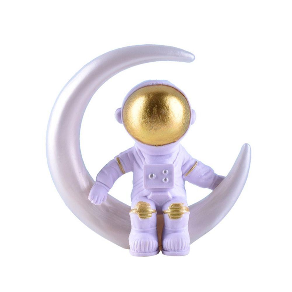 Принадлежности для дня рождения мальчика, Миниатюрные топперы для торта в виде ракеты для детского праздника, Фигурка астронавта на космическом шаттле