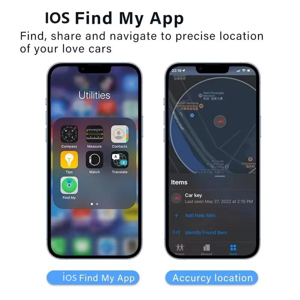 Автомобильный OBD GPS-трекер для приложения Find My на iOS, устройство против потери, определение местоположения в реальном времени, GPS-локатор, версия для подключения к OBD-порту, с пожизненной системой Find My App