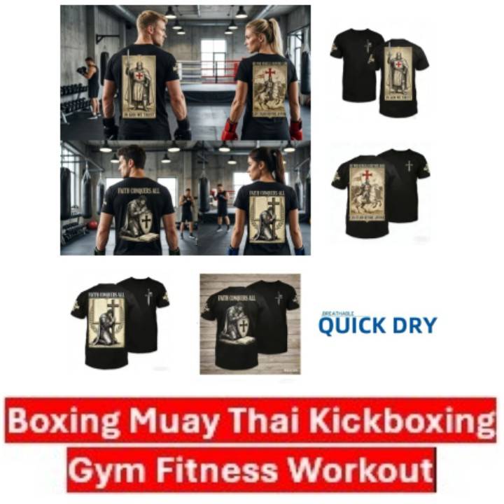 Britain England Knights Templar Warrior United Kingdom British UK MMA Boxing Muay Thai T-shirt Print 3D Unisex Training Gym Fitness Workout Sport
