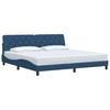 Bed Frame without Mattress Blue 200x200 cm Fabric