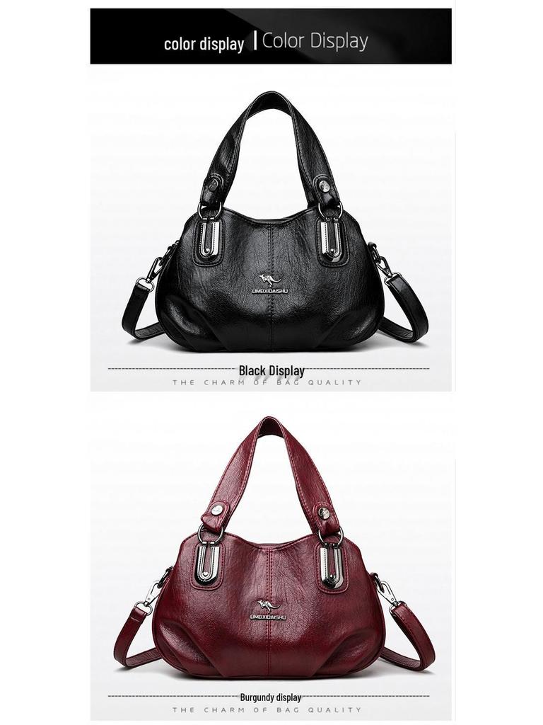 Вместительная многосекционная наплечная сумка-тоут - Европейский и американский стиль для женщин среднего возраста