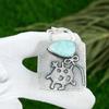 Sisters Day Deal 925 Sterling Silver Pear Amazonite Stone Trendy Pendant Jewelry