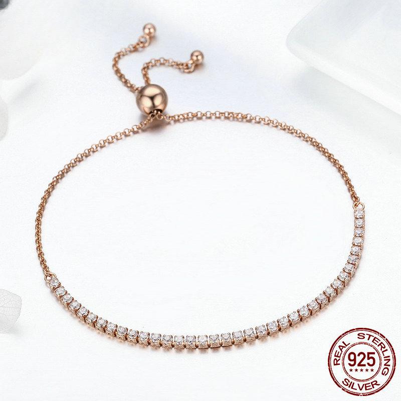 Женский регулируемый браслет из стерлингового серебра S925, простой и высококачественный браслет с темпераментом