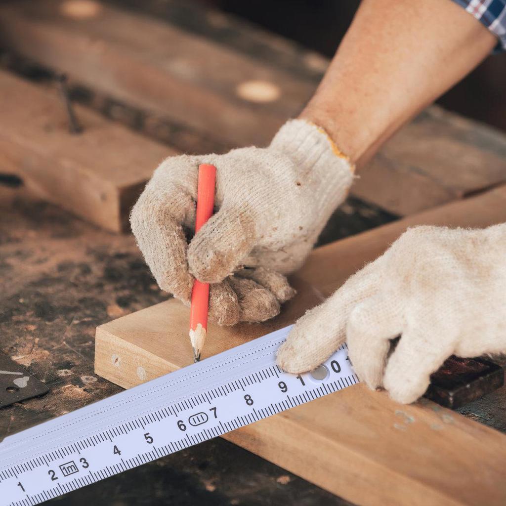 Складная линейка длиной 1 метр, пластиковая, компактная, складная, с прозрачной шкалой для удобного хранения в ящике для инструментов или кармане