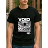 Европейские размеры VOID Черная Дыра Вихревой Узор Печать | Повседневная Универсальная Мужская Футболка, Удобная и Дышащая, Всесезонная, Круглый Вырез, Обычная Посадка