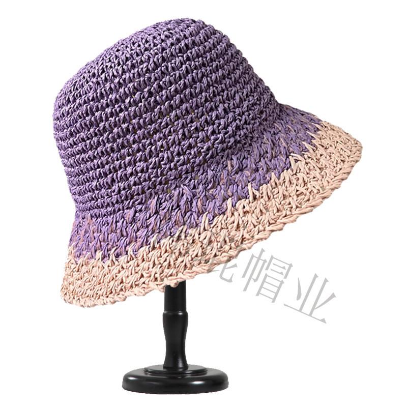 Модные летние женские панамы соломенные радужные вязаные крючком складные цветные солнцезащитные пляжные шапки ручной работы оптом