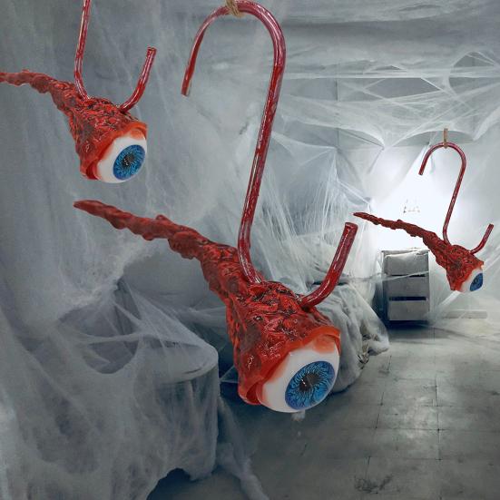 Halloween Ripped Out Eyeball Decoration Scary Fake Eye Balls with Hook Gothic Home Decor for Halloween Event Party