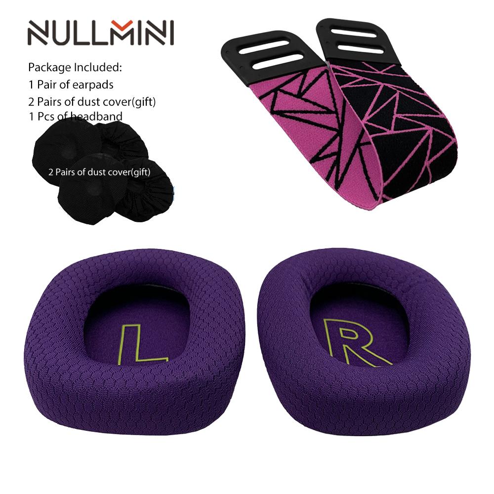 NullMini Replacement Earpads for Logitech G733 Wireless Headphones Sleeve Headband Earphone Earmuff