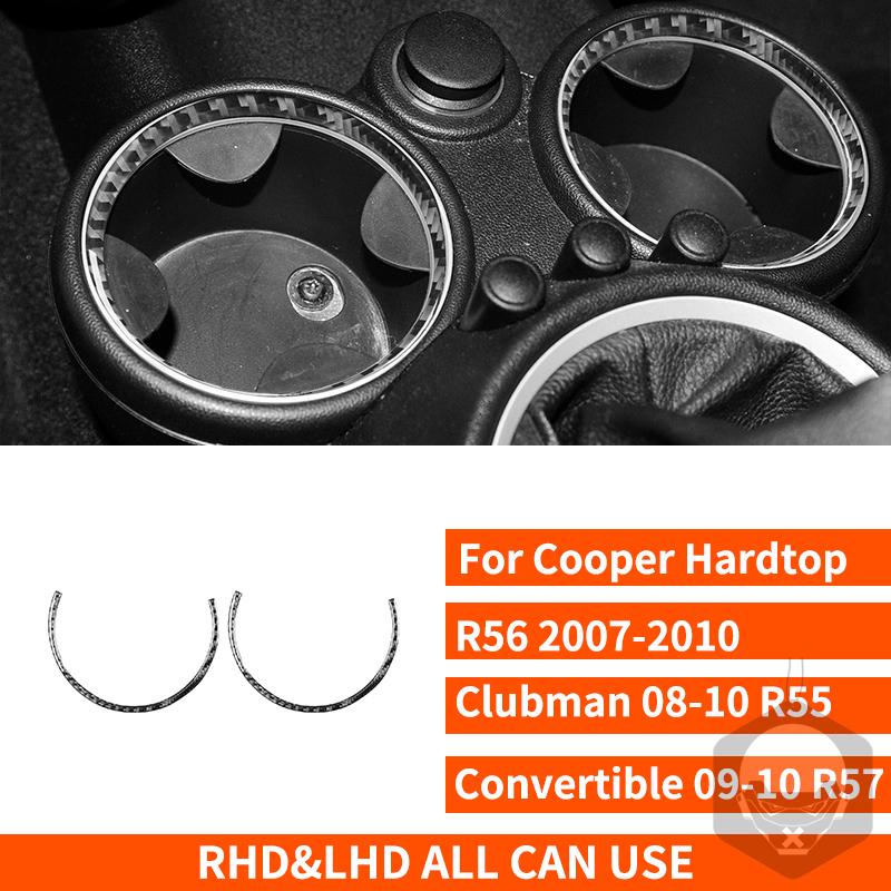 For Mini Cooper R56 R55 R57 2007-2010 Real Carbon Fiber Sticker Radio Control Shift Lift Panel Car ide Decorative Accessories