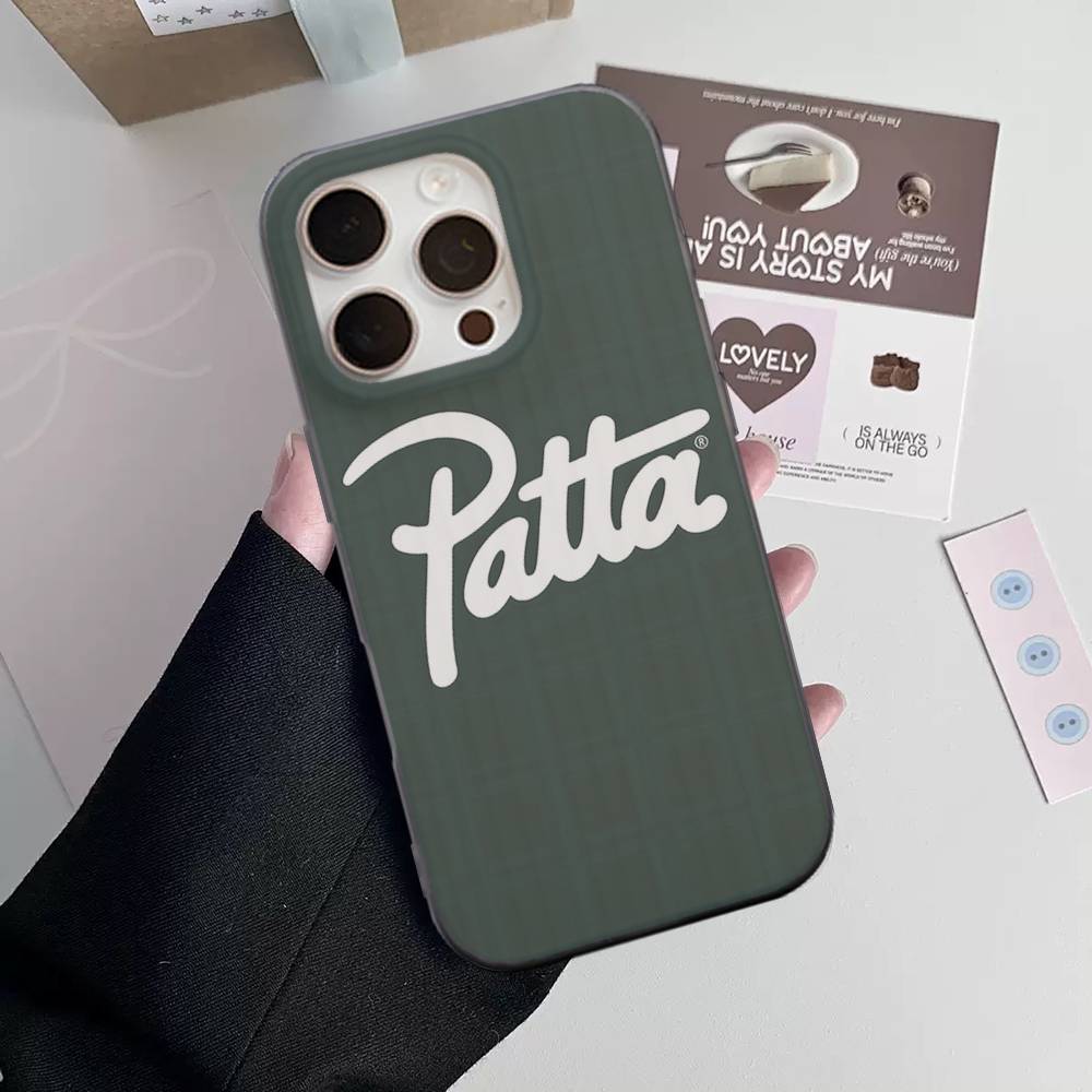 Модный чехол P-patta из мягкого гофрированного материала для iPhone 11 12 13 14 15 16 17 Pro Max Plus Pro, противоударный чехол