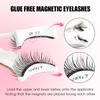 VYRILA 2Pairs Reusable Magnetic Lashes with Magnets Tweezer No Glue Needed D Magnetic Eyelash 3-Step Press On False Eyelash