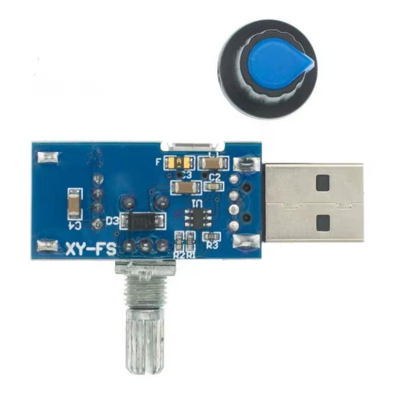 Mini Usb Fan Governor Wind Speed Controller Air Volume Regulator Cooling Mute Multi Function Fan Speed Switch Module Dc 5V