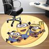 Круглый коврик Minions Music Office, коврик для помещений, подходит для офиса, под офисные стулья, спальни, гостиной, домашнего декора, DT1212011