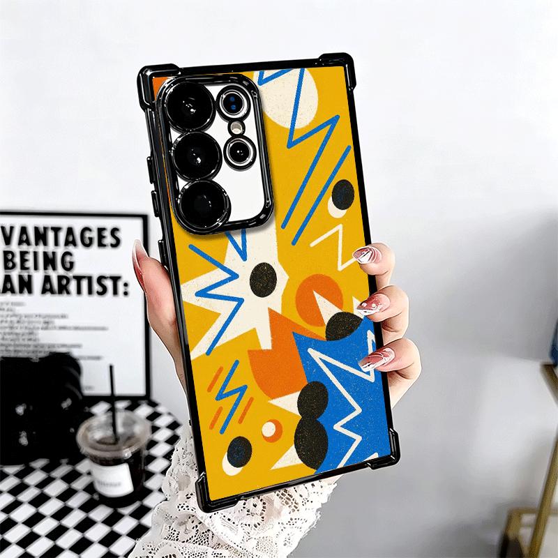 Абстрактная Геометрия Поп-Арт Дизайн Мягкий Чехол Для Телефона Для Samsung Galaxy S26 Ultra S25 Edge S24 FE S23 Plus S22 S21 + S20 Покрытие Анти