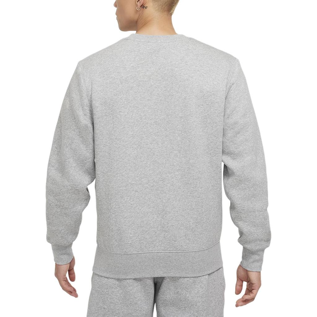 Nike Crew Neck Pullover Long Sleeve Letter Patch Sweatshirt Men Sweatshirt Gray FZ0880-063