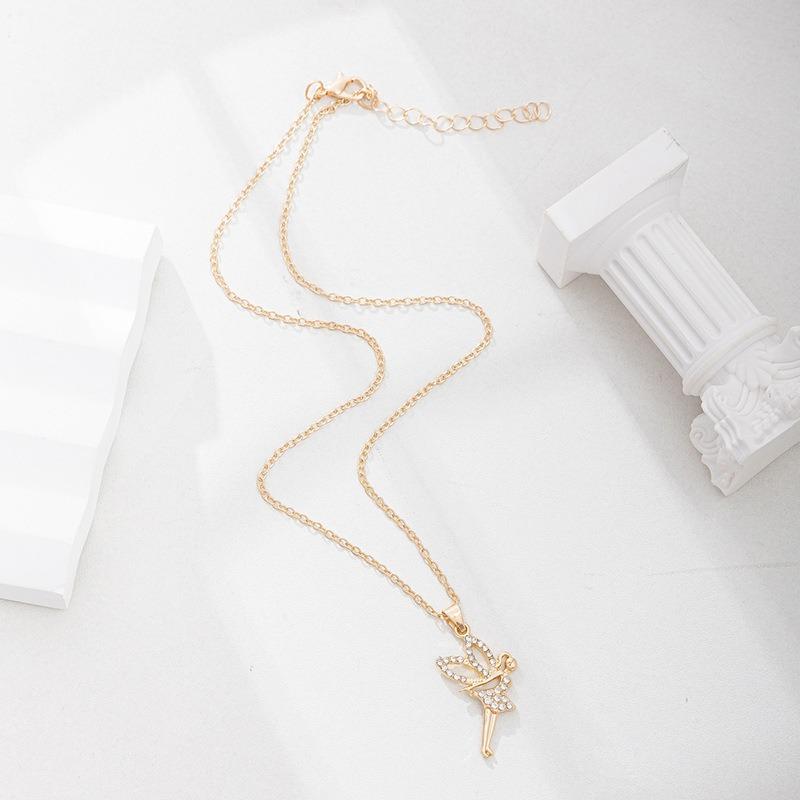 Necklace New Niche Premium Jewelry Light Luxury Diamond Pendant Female Wings Jewelry Accessories