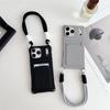 Короткий шнурок-ремешок Чехол для телефона Для iPhone 17 Air 16 15 14 Plus 13 12 Mini 11 Pro Max X XR XS Max Держатель для карт Кошелек Мягкий чехол из ТПУ