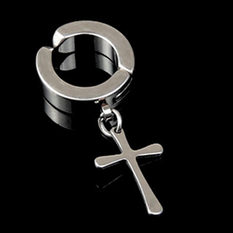 RUI RUI YU модные гипоаллергенные крестообразные зажимы для ушей из титановой стали в рок-стиле, аксессуары