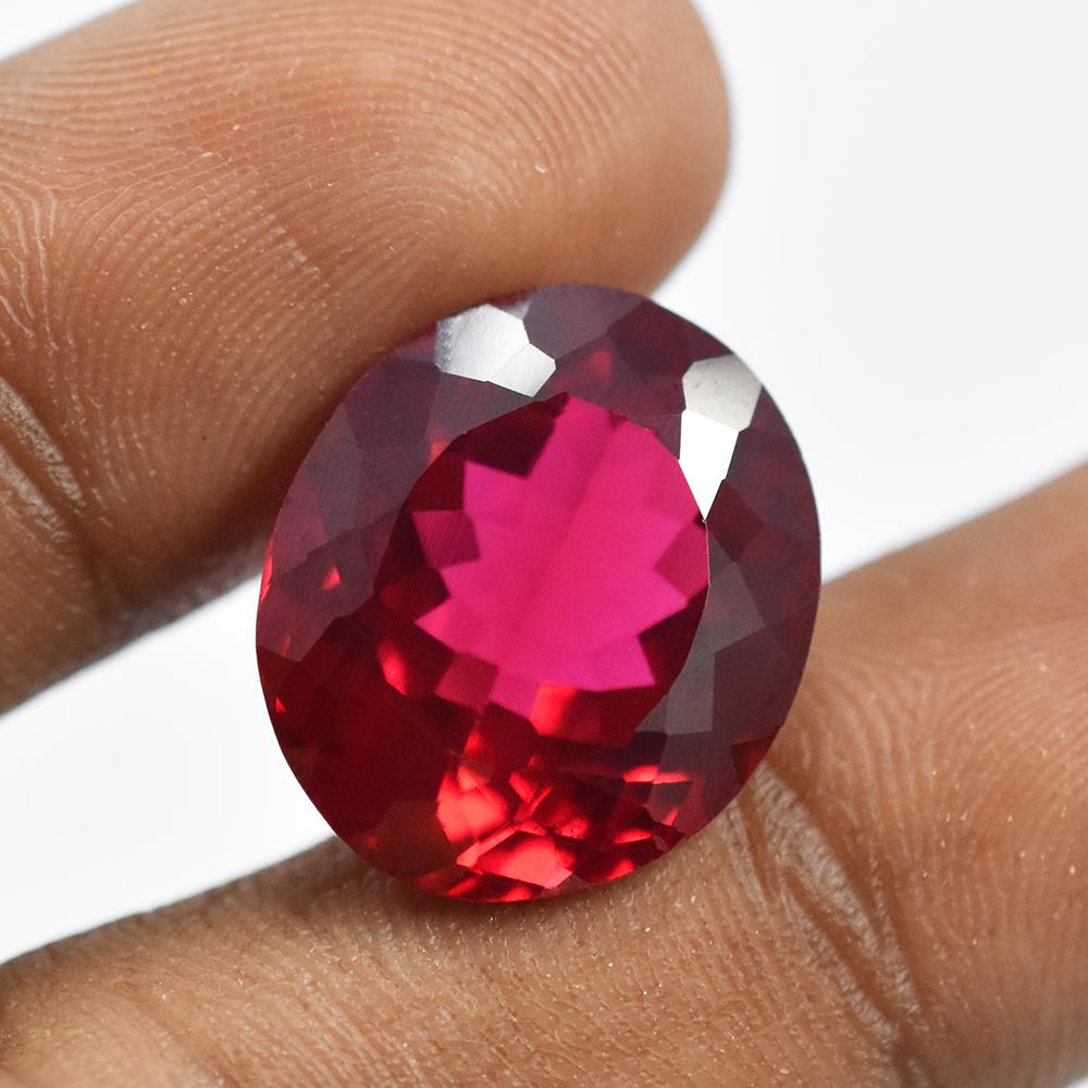Natural Red Ruby Loose Gemstone Pigeon Bloody Mozambique Oval Cut 19.95 ct for Jewelry Designs