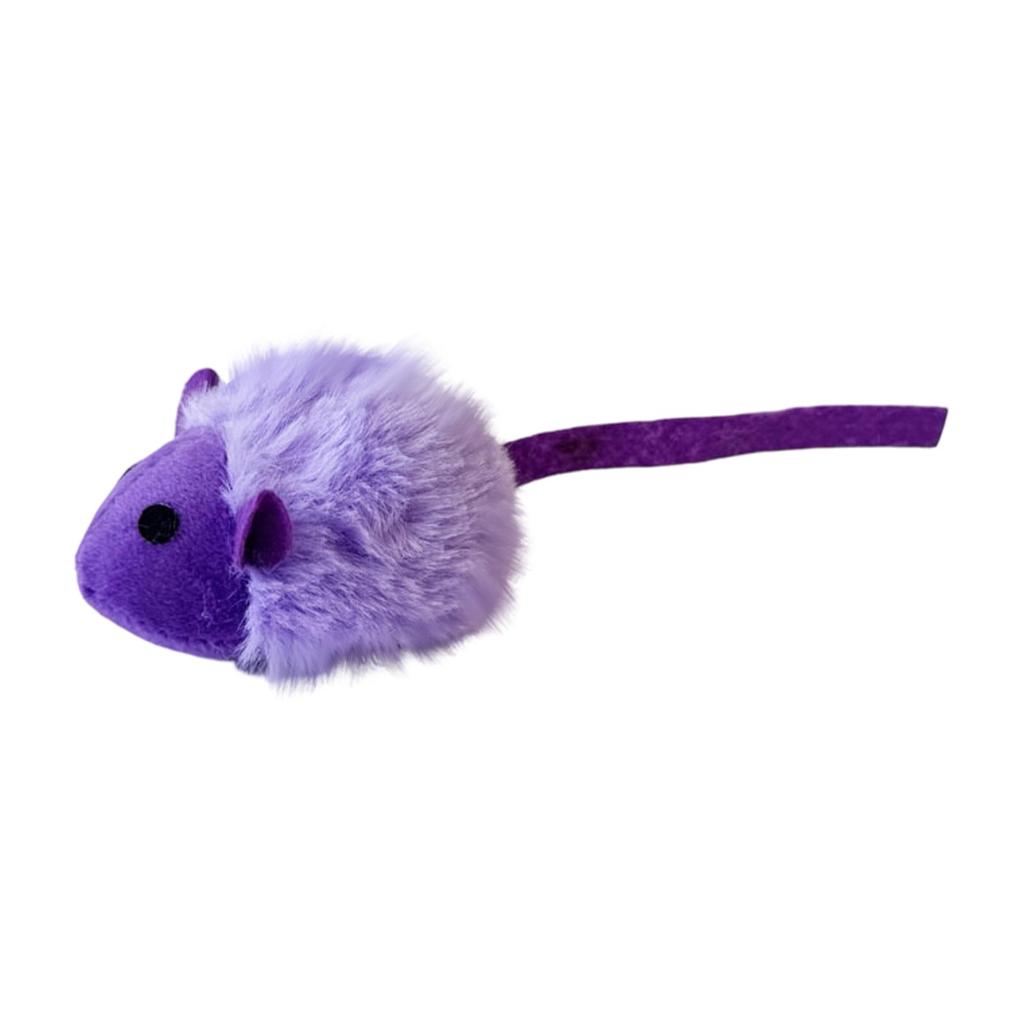 Plush Cat Toy Mouse Interactive Soft Stuffed Small Pet Toy with Sound for Cat Chewing and Playing Indoor Entertainment