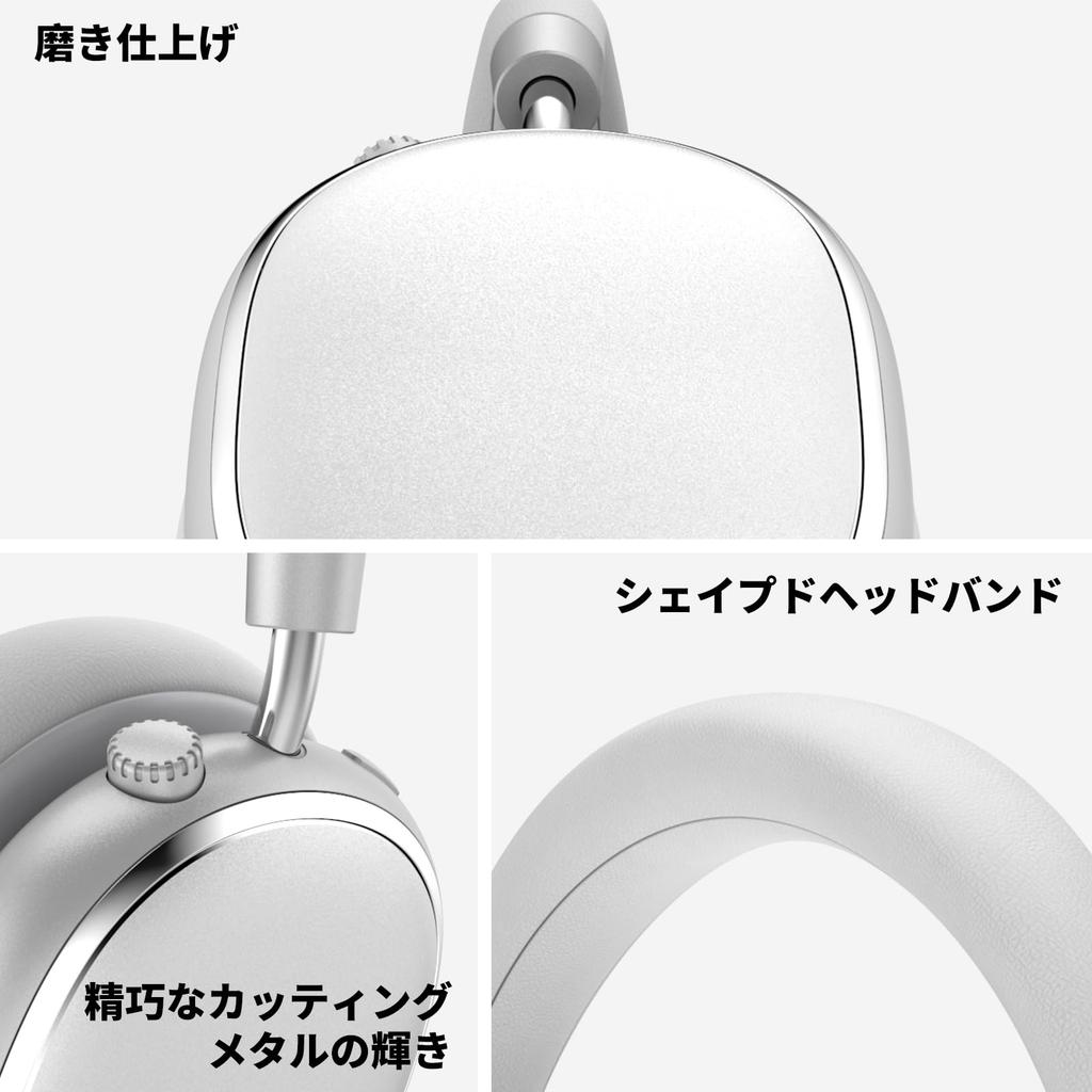Srhythm NiceComfort 95 Гибридные наушники с шумоподавлением, Беспроводная Bluetooth-гарнитура с режимом прозрачности, HD-звук с ENC, Цвет: Космический серебристый