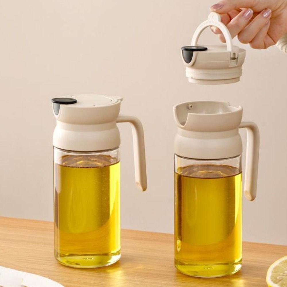 600ML Glass Oil Bottle Large Capacity Soy Sauce Dispenser Multi-functional Oil Dispenser  Soy Sauce